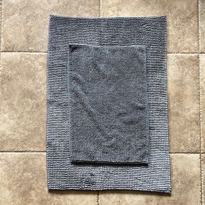 IKEA bathroom rug bath mat set - TOFTBO + BADAREN gray - machine washable